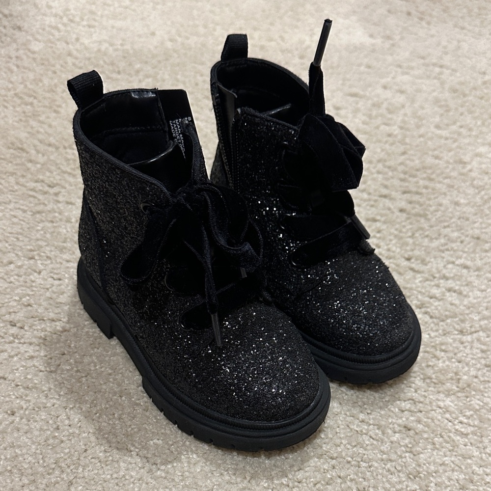 Sparkly Black Kids Boots